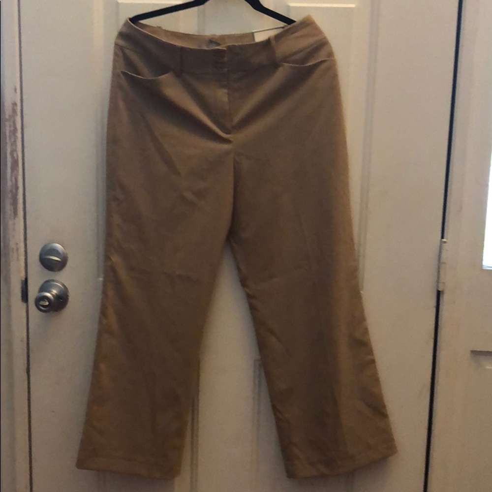 Ann Taylor Audrey pants stretch khaki size 10